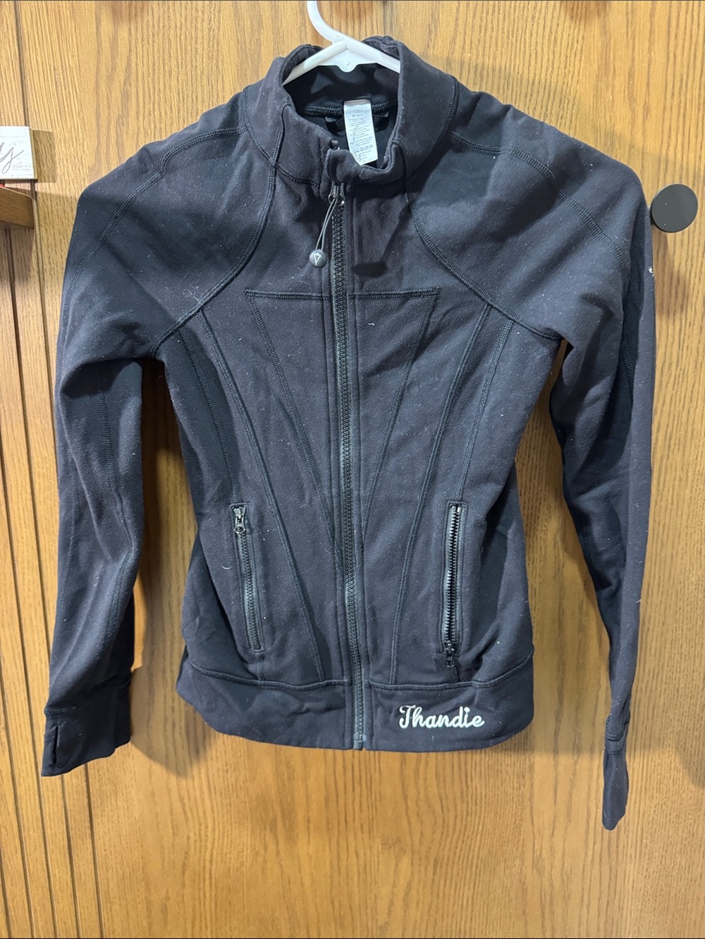 Andie Black Fitted Zip-Front Utility Jacket